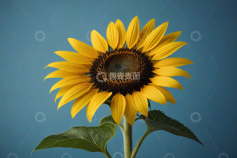 高清大图下载【趣麦麦图】单株向日葵特写