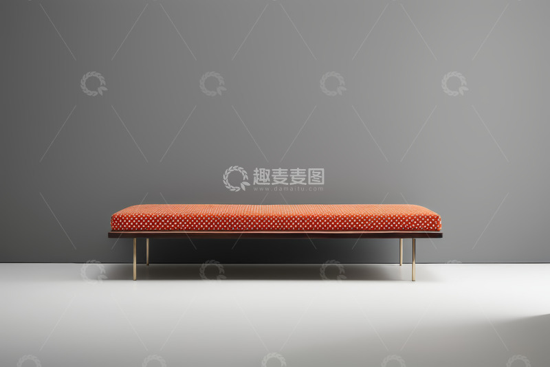 高清大图下载【趣麦麦图】简约室内橙色波点沙发