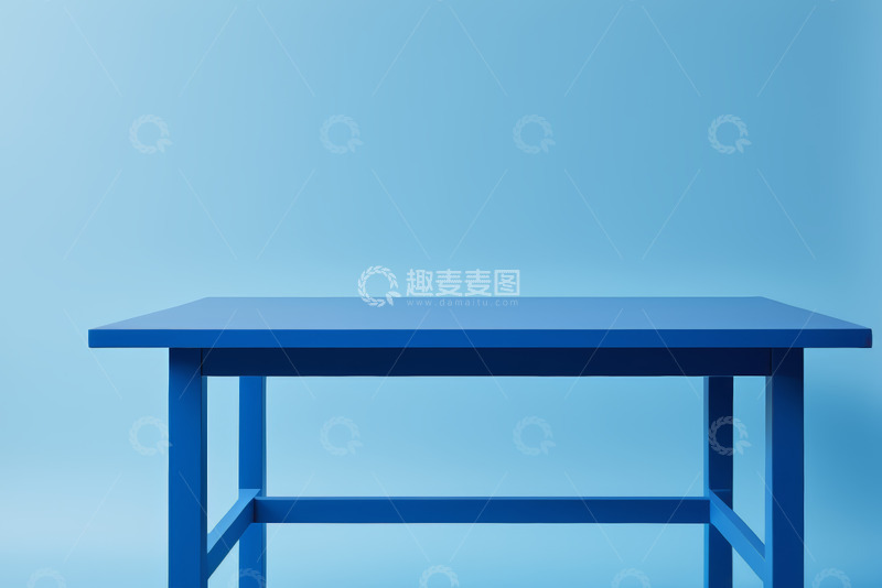 高清大图下载【趣麦麦图】蓝色简约现代风格桌子