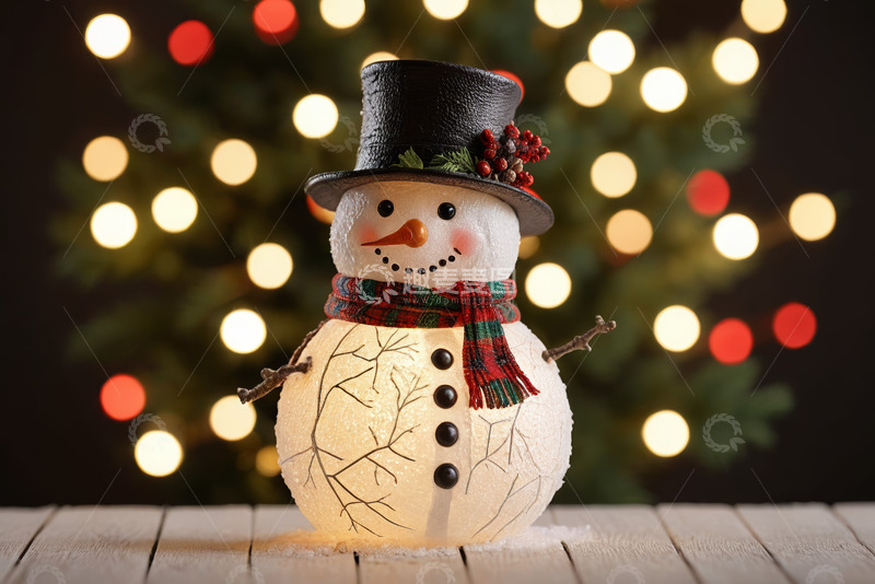 高清大图下载【趣麦麦图】圣诞节雪人装饰摆件