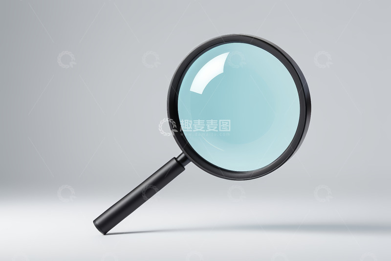 高清大图下载【趣麦麦图】黑色放大镜特写