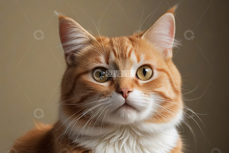 高清大图下载【趣麦麦图】橘色猫咪特写