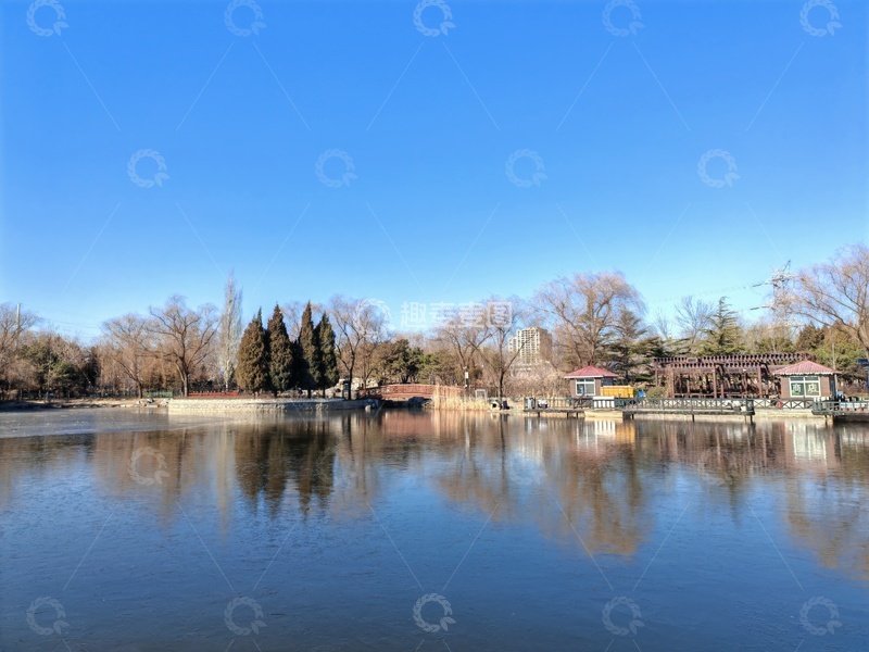 高清大图下载【趣麦麦图】-冬日湖畔景色风光摄影