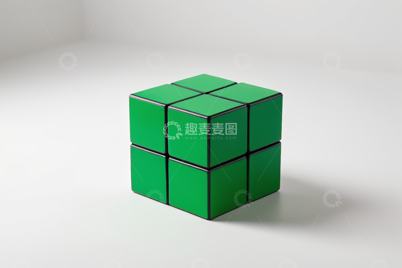 高清大图下载【趣麦麦图】绿色魔方特写