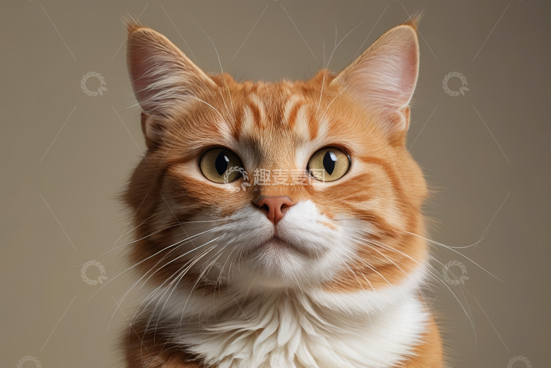 高清大图下载【趣麦麦图】橘色猫咪特写