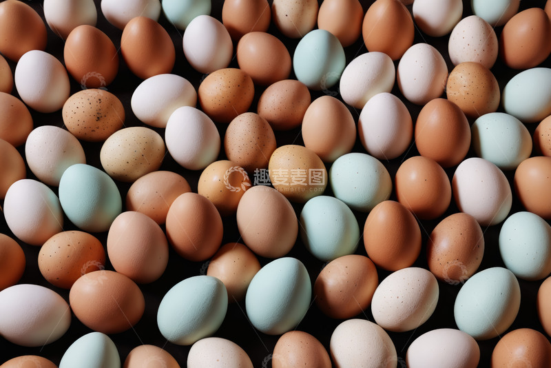 高清大图下载【趣麦麦图】多彩鸡蛋排列展示