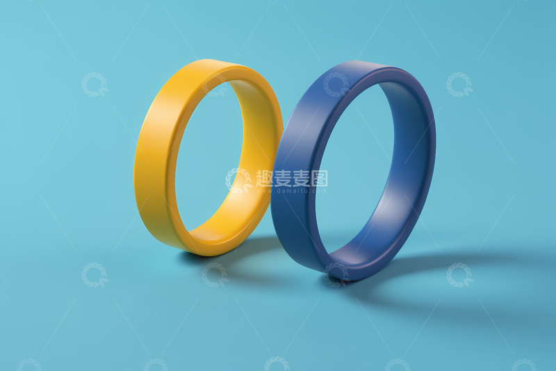 高清大图下载【趣麦麦图】双色环形物体设计素材
