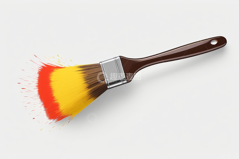 高清大图下载【趣麦麦图】彩色颜料涂刷画笔