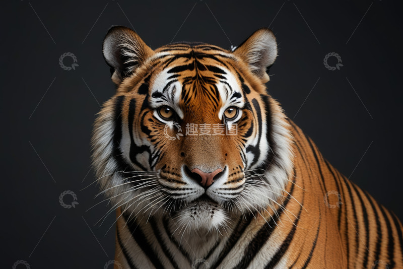 高清大图下载【趣麦麦图】老虎特写肖像