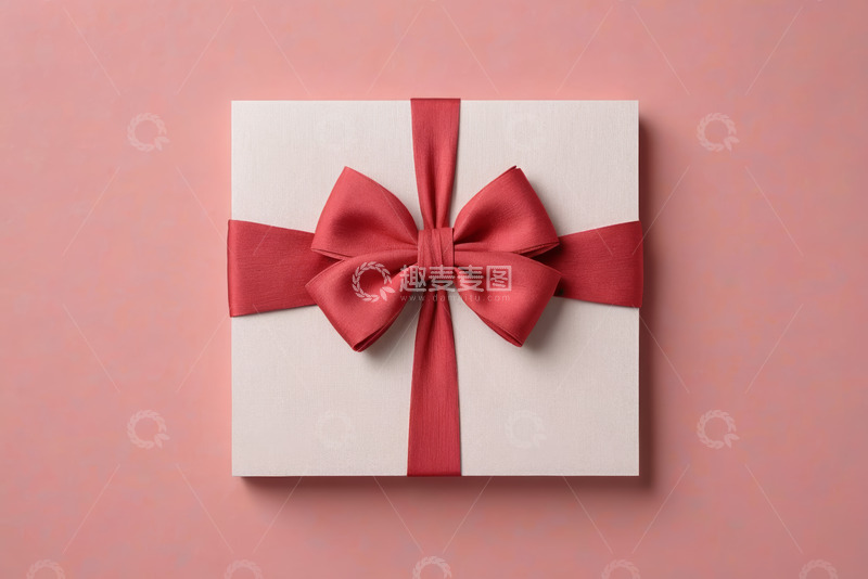 高清大图下载【趣麦麦图】粉色背景的礼品盒素材