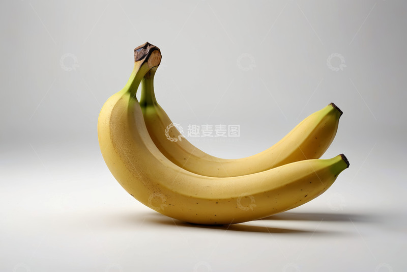 高清大图下载【趣麦麦图】三根黄香蕉特写