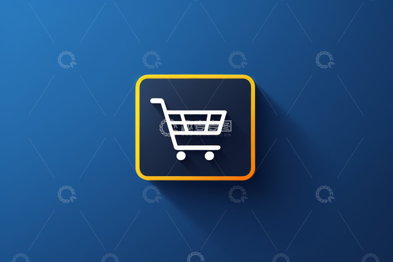 高清大图下载【趣麦麦图】购物车图标简约背景