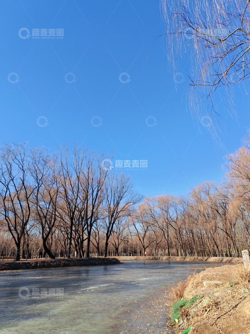 高清大图下载【趣麦麦图】冬日河流风光