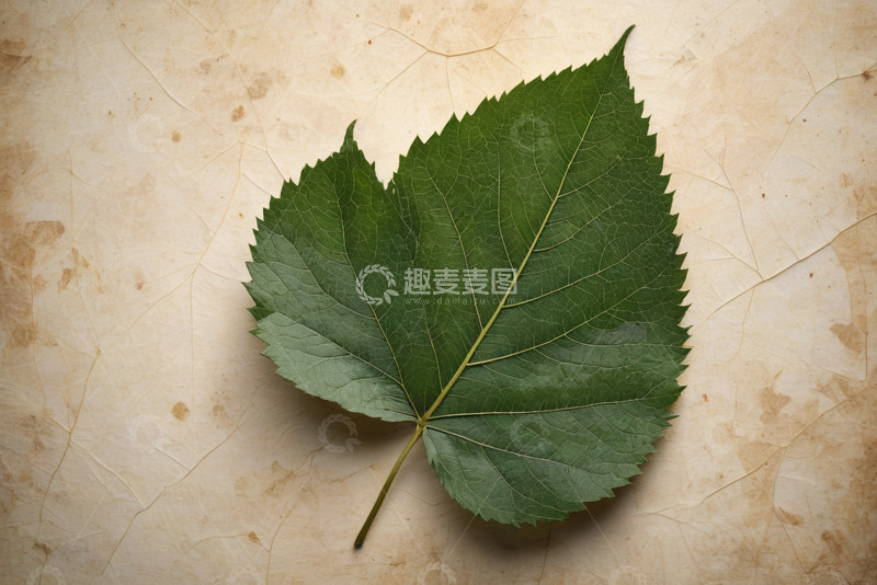 高清大图下载【趣麦麦图】复古背景上的绿色植物叶子