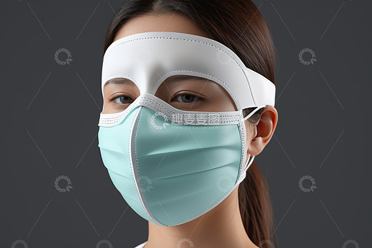 戴美容面罩和口罩的女性