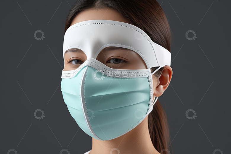 戴美容面罩和口罩的女性