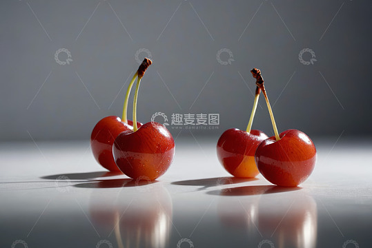 红色樱桃静物特写