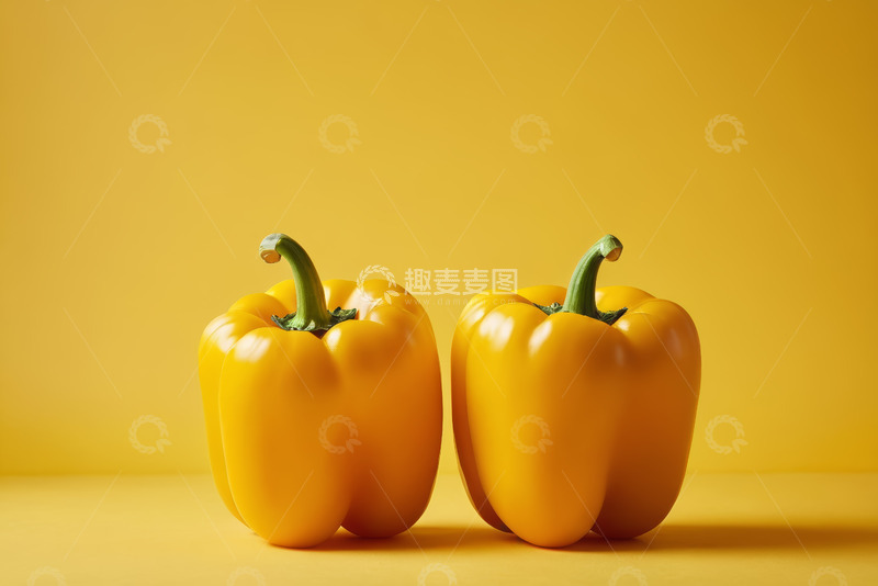 高清大图下载【趣麦麦图】黄色甜椒静物特写