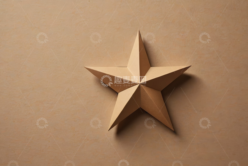 高清大图下载【趣麦麦图】立体五角星装饰背景图