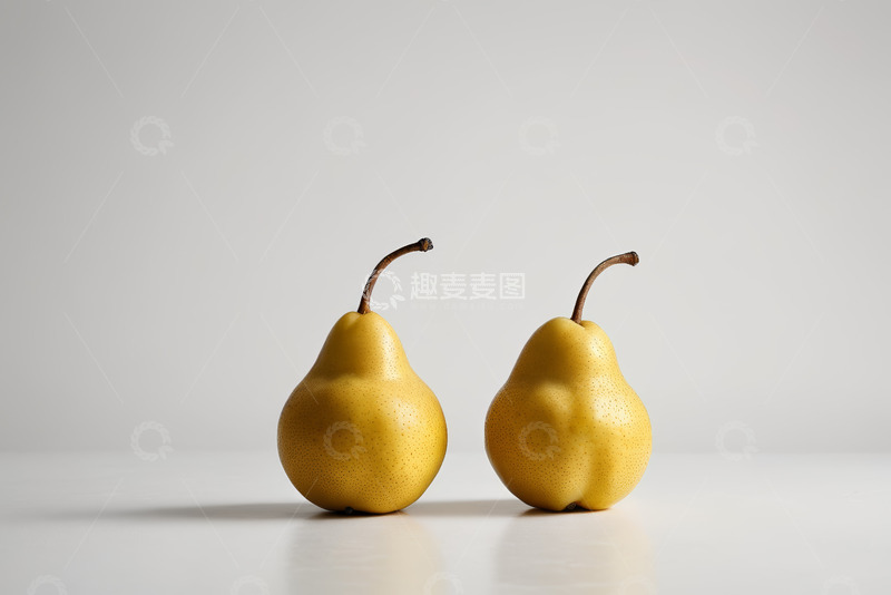 高清大图下载【趣麦麦图】两个黄梨静物特写