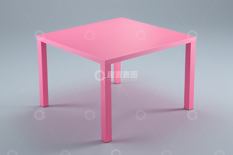 高清大图下载【趣麦麦图】粉色方形现代简约桌子