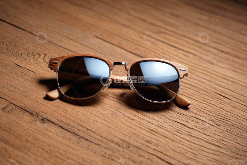 高清大图下载【趣麦麦图】木质太阳镜特写