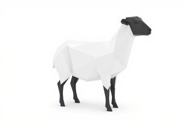 低多边形风格羊3D模型
