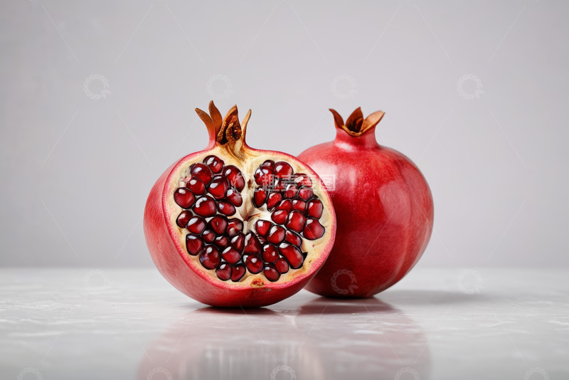 高清大图下载【趣麦麦图】切开的红色新鲜石榴