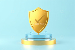 金色盾牌图标展示