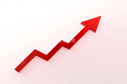 红色上升箭头素材