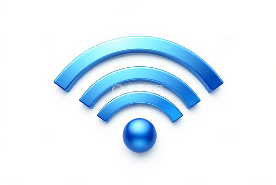 蓝色立体WiFi图标