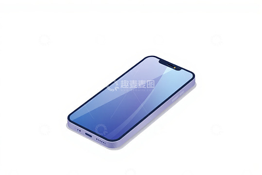 现代智能手机侧视图