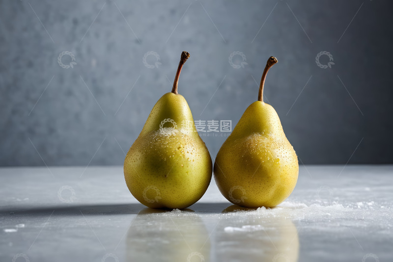 高清大图下载【趣麦麦图】两个黄梨特写