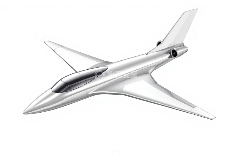 高清大图下载【趣麦麦图】银色私人飞机三维模型