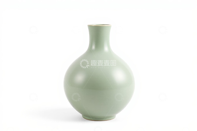 浅绿色花瓶静物展示