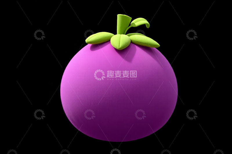 高清大图下载【趣麦麦图】紫色卡通水果动画素材