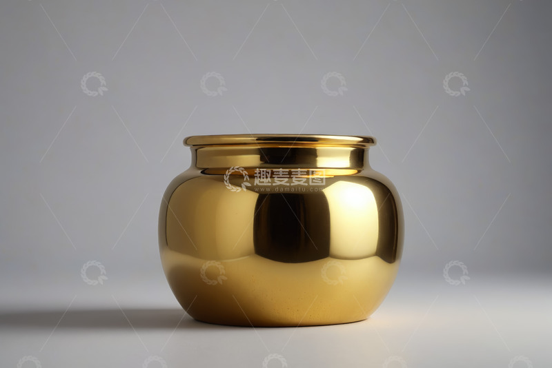 高清大图下载【趣麦麦图】金色罐子特写静物素材