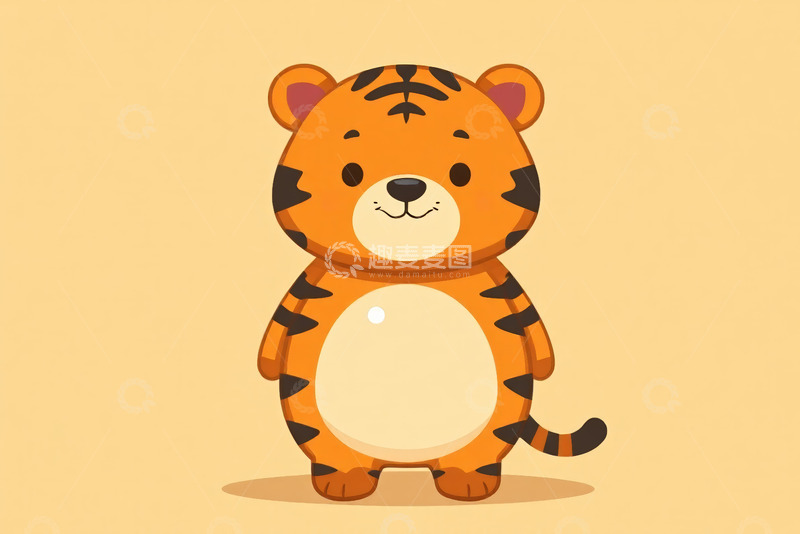 高清大图下载【趣麦麦图】卡通老虎形象素材