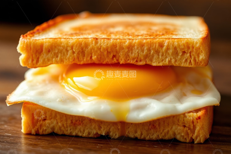 高清大图下载【趣麦麦图】夹心煎蛋吐司面包