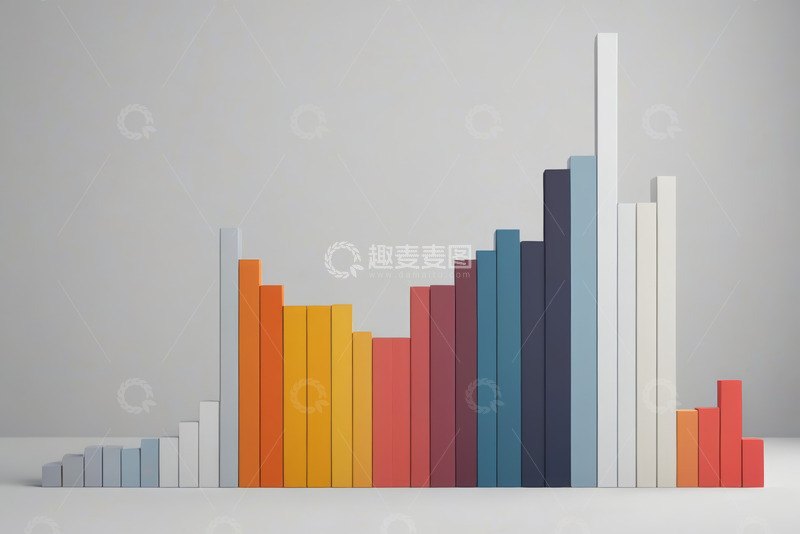 高清大图下载【趣麦麦图】彩色柱状图表展示