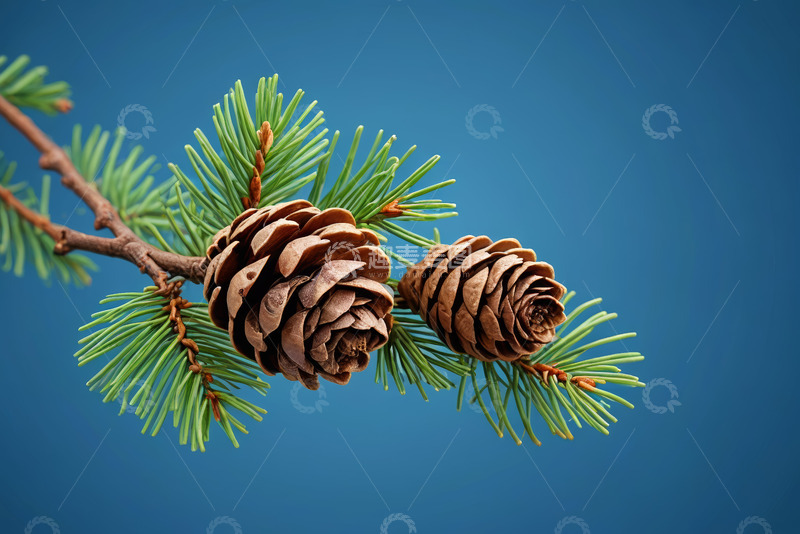 高清大图下载【趣麦麦图】松树枝干上的松果特写