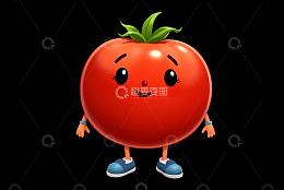 卡通番茄拟人形象素材