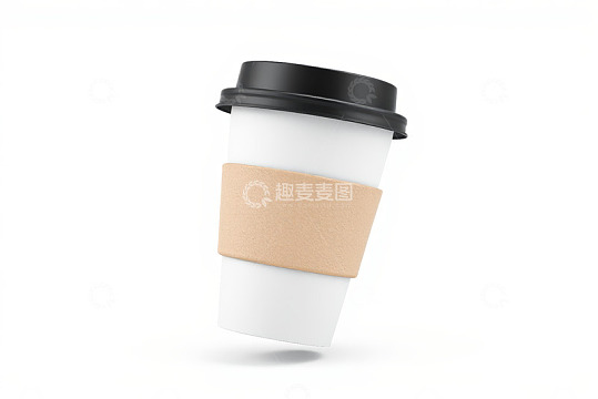 白色背景外卖咖啡杯