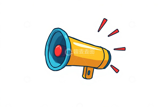 卡通扩音器插图