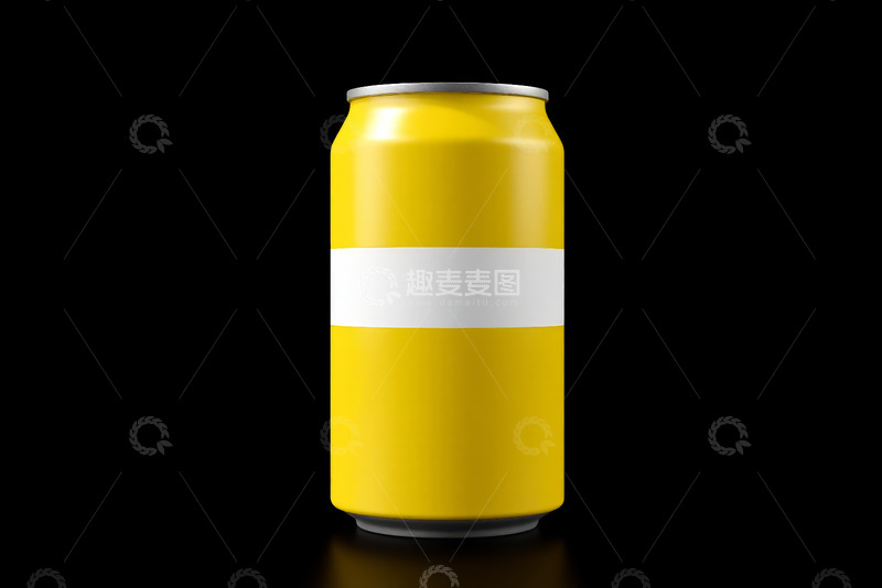 高清大图下载【趣麦麦图】黄色铝罐饮料静物特写