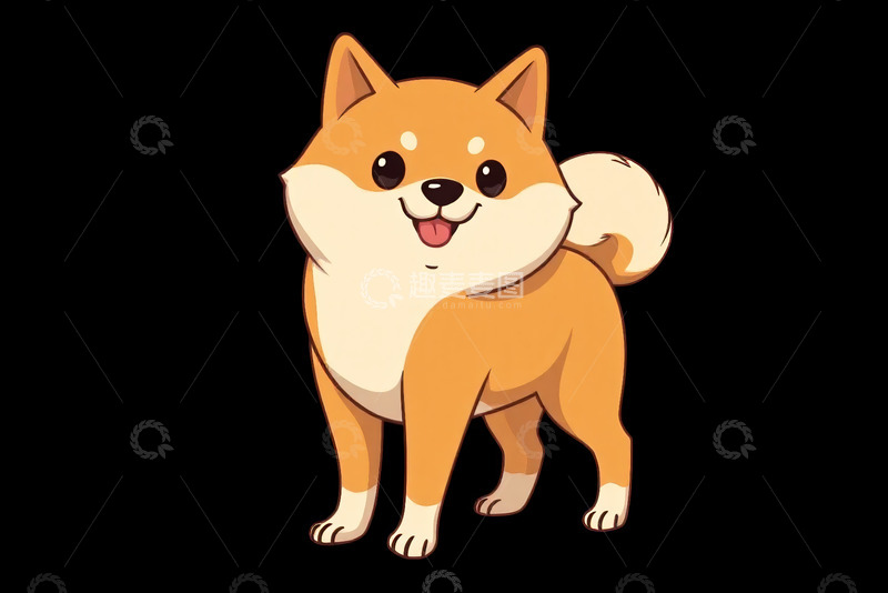 高清大图下载【趣麦麦图】可爱柴犬卡通形象