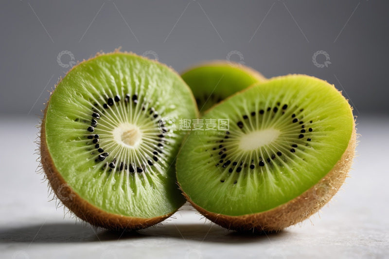 高清大图下载【趣麦麦图】切开的新鲜猕猴桃特写