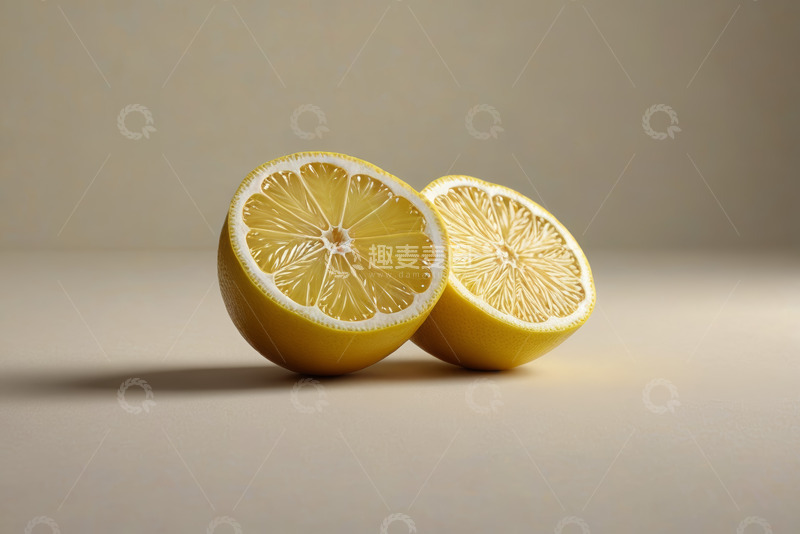 高清大图下载【趣麦麦图】切开的新鲜柠檬特写