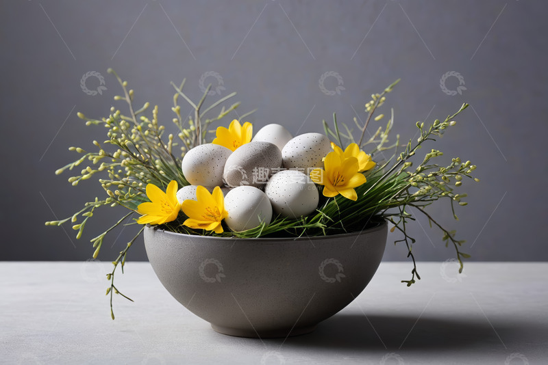 高清大图下载【趣麦麦图】碗中鸡蛋花卉装饰静物