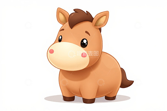 可爱卡通小马形象素材